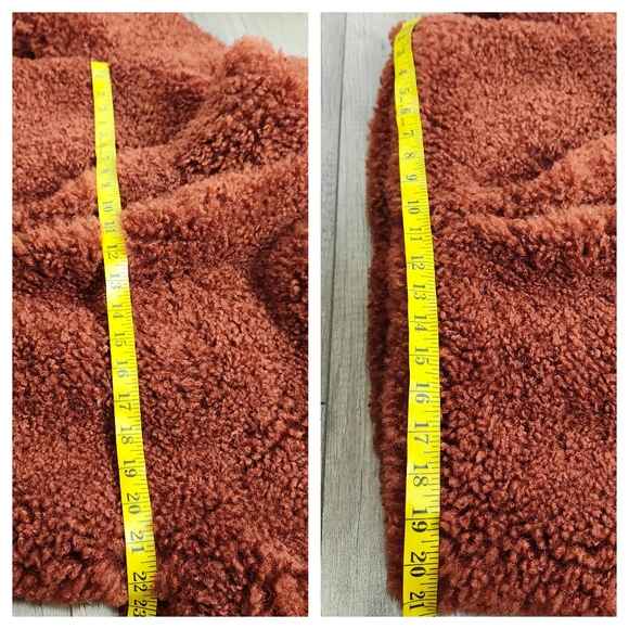 Ronny Kobo Helena Faux Fur Coat in Rust Women's Soft Crop Teddy Jacket Women's S - Picture 16 of 17